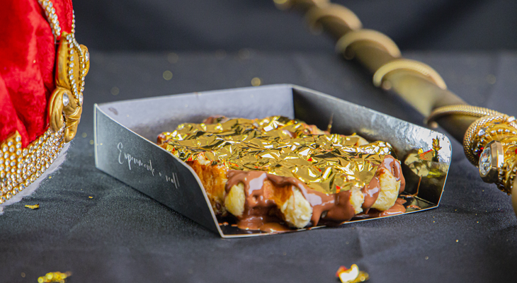 The Waffle King promove experiência gastronômica com waffles cobertos de folha de ouro 24K
