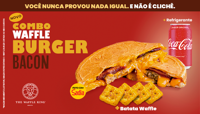 The Waffle King passa dos limites e lança Waffle de Hambúrguer