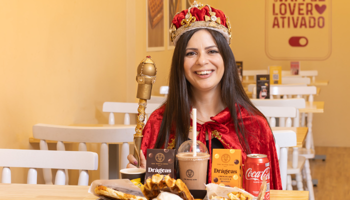 Rainha aproveita um verdadeiro banquete na The Waffle King