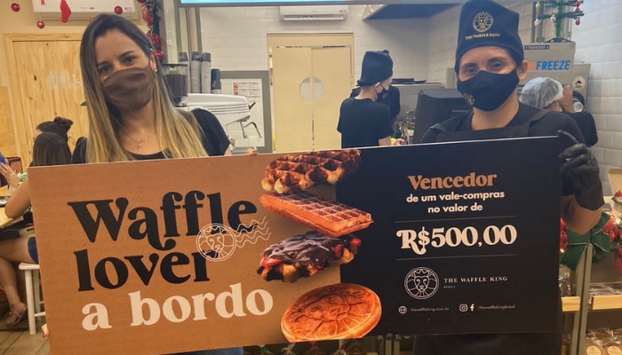 The Waffle King realiza sorteios da promoção Waffle Lover a Bordo