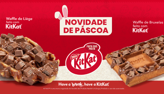 Waffles feitos com KitKat chegam a The Waffle King!